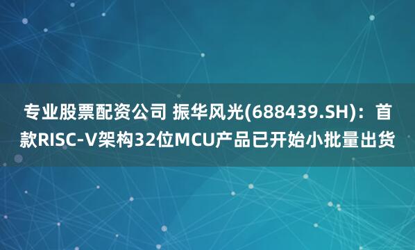 专业股票配资公司 振华风光(688439.SH)：首款RISC-V架构32位MCU产品已开始小批量出货